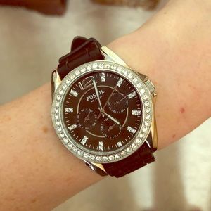 Black fossil watch